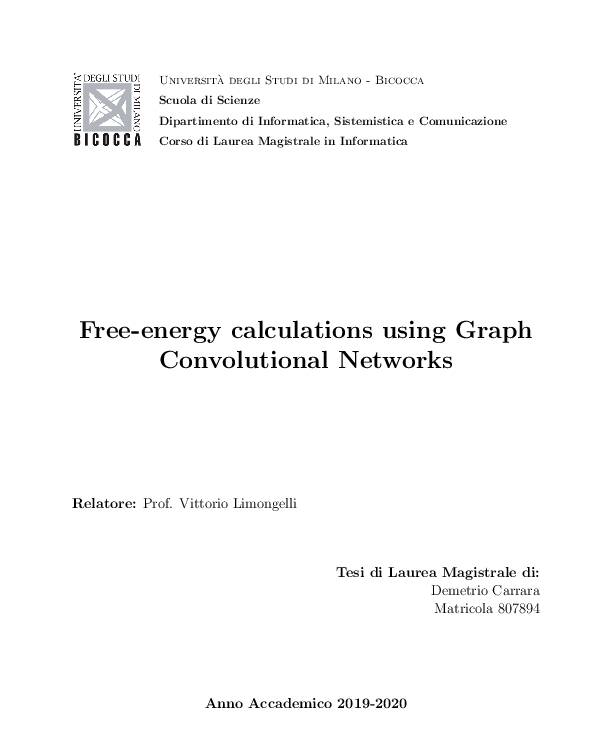 Free-energy calculations using Graph Convolutional Networks